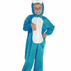 Blauw paashaas pak kinderen